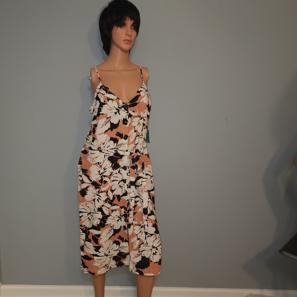 Forever 21 Multicolor Floral Print Button-Front